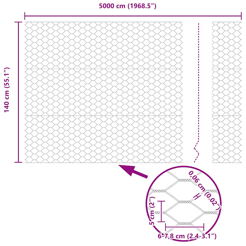 Plotový sloupek. Stříbrná 50 x 1,4 m (50 mm síť) Ocel - obrázek 16