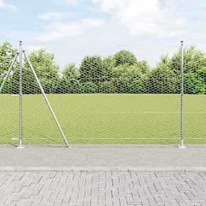 Steber ograje. srebrna 50 x 1,6 m (36 mm mreža) Jeklo