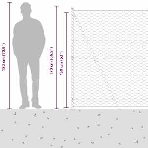 Venkovní šestiúhelníkový plot s betónovým základem 50 x 1,6 m - obrázek 17