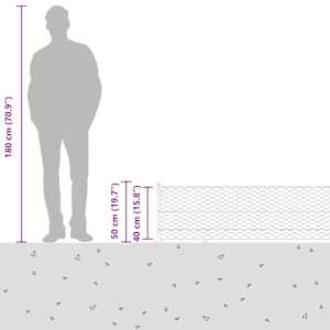 Plotový sloupek. Stříbrná 100 x 0,4 m (50 mm mřížka) Ocel - obrázek 16
