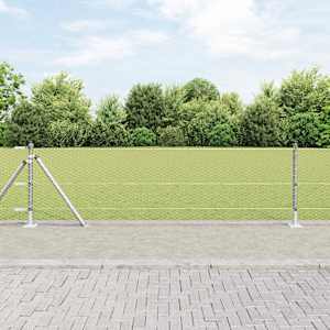 Steber ograje. srebrna 100 x 0,6 m (25 mm mreža) Jeklo