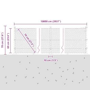 Venkovní šestiúhelníkový plot s betónovým základem 100 x 0,6 m - obrázek 15
