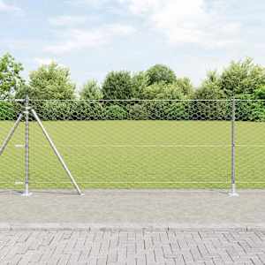 Steber ograje. srebrna 100 x 0,8 m (50 mm mreža) Jeklo