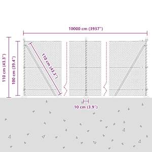 Venkovní šestiúhelníkový plot s betónovým základem 100 x 1 m - obrázek 15