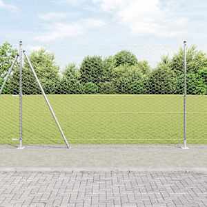 Steber ograje. srebrna 100 x 1,4 m (50 mm mreža) Jeklo