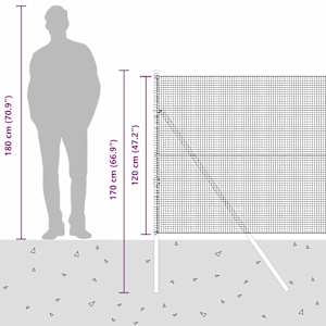 Venkovní svářený drátěný plot s upevněním do země 10 x 1,2 m - obrázek 15