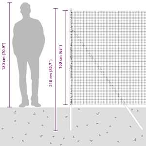 Venkovní svářený drátěný plot s upevněním do země 10 x 1,6 m - obrázek 15