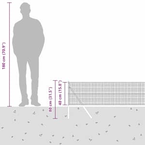 Venkovní svářený drátěný plot s upevněním do země 25 x 0,4 m - obrázek 15