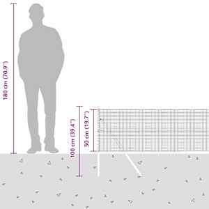 Venkovní svářený drátěný plot s upevněním do země 25 x 0,5 m - obrázek 15