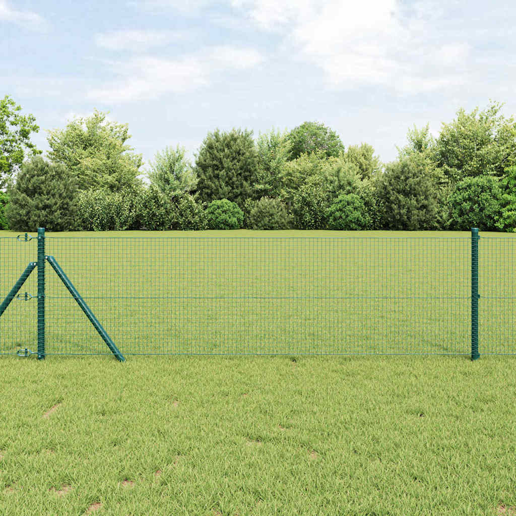keermestatud traadi piire 7 posti rohelise 0.8x10 m teras