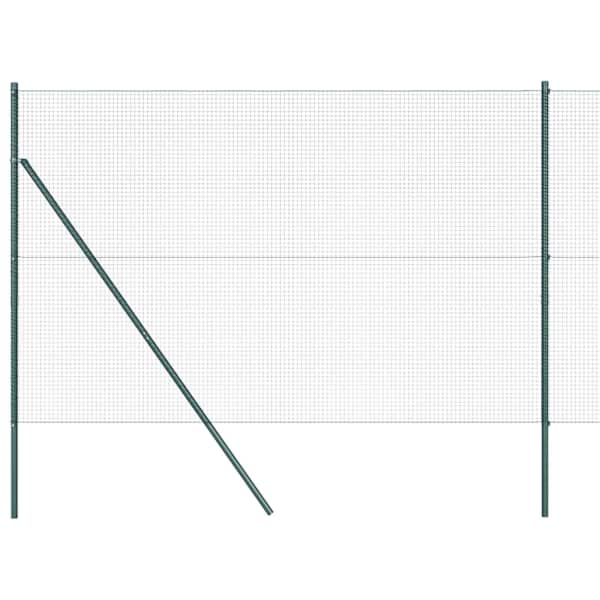 vidaXL Keermestatud traadi aia alus fikseerimine 10 x 1,5 m Roheline
