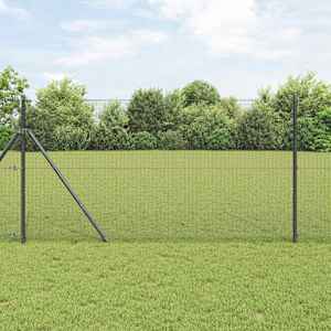 Steber ograje. Siva 10 x 1,2 m (12 x 12 mm mreža) Jeklo in PVC