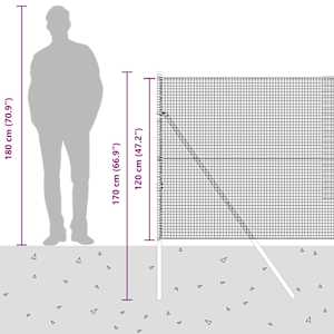 Venkovní svářený drátěný plot s upevněním do země 25 x 1,2 m - obrázek 15