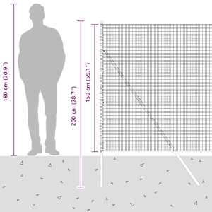 Zemní upevnění svařované drátěné ploty 25 x 1,5 m Šedá Síťovina - obrázek 15