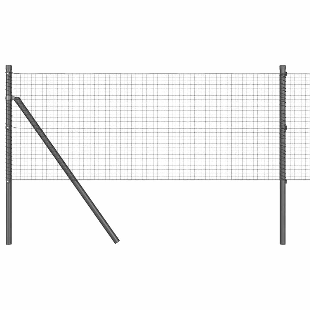 vidaXL Hegesztett Dróthálókerítés 13 Osmással Szürke 0,8x50 m Acél
