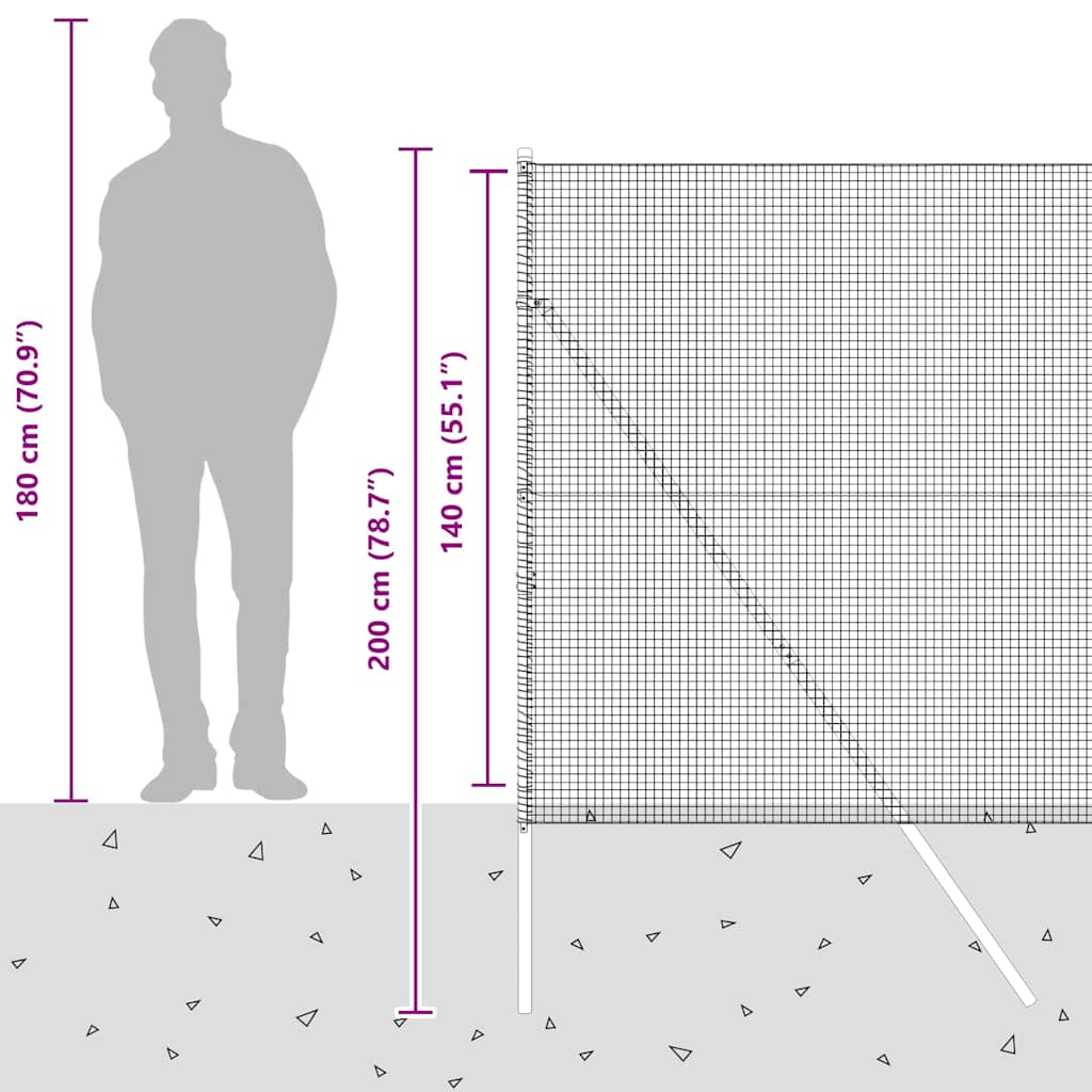 Plotový sloupek. Šedá 50 x 1,4 m (19 x 19 mm pletivo) - obrázek 15