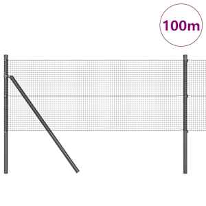 Zemní upevnění svařované drátěné ploty 100 x 0,5 m Šedá - obrázek 3