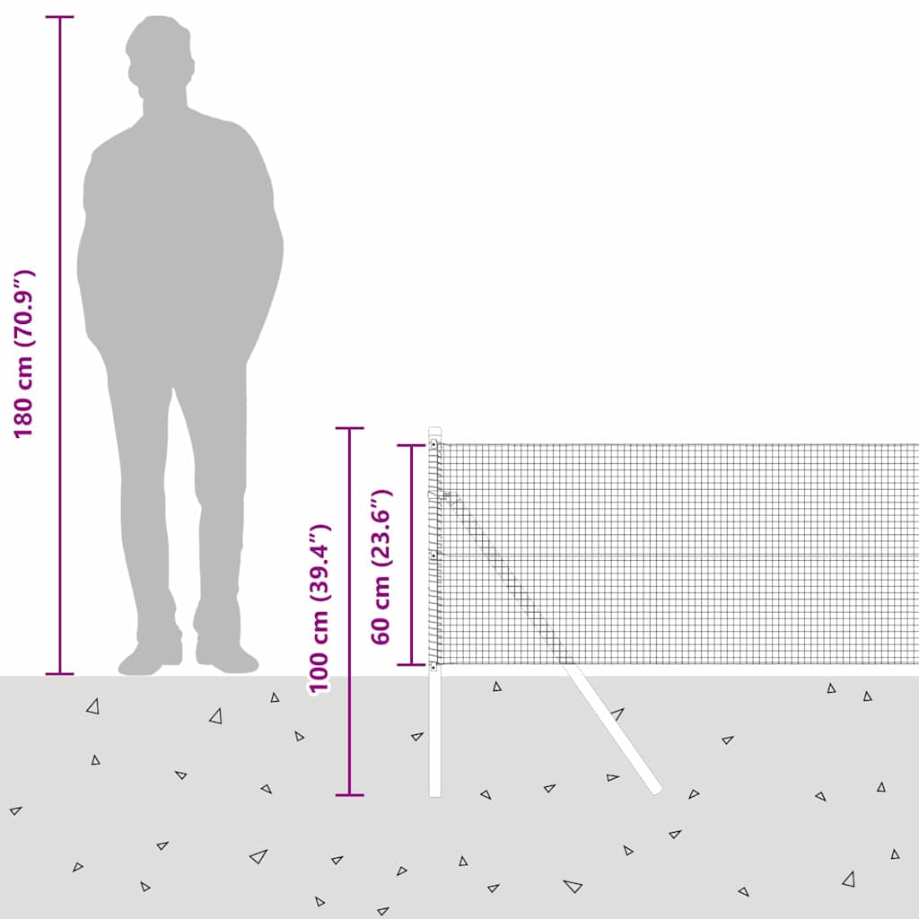 Plotový sloupek. Šedá 100 x 0,6 m (16 x 16 mm pletivo) - obrázek 15
