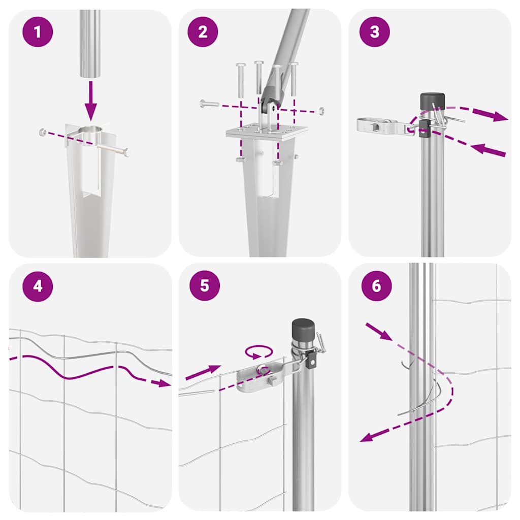 Steber ograje. srebrna 10 x 1,5 m (19 x 19 mm mrežica) Jeklo - slika 13