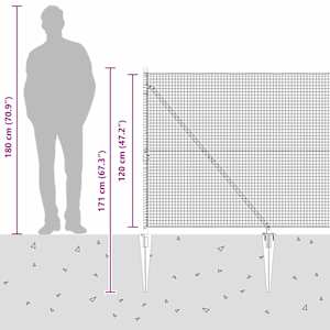 Svařované drátěné ploty s hroty Ocel Stříbrná Síťovina - obrázek 16