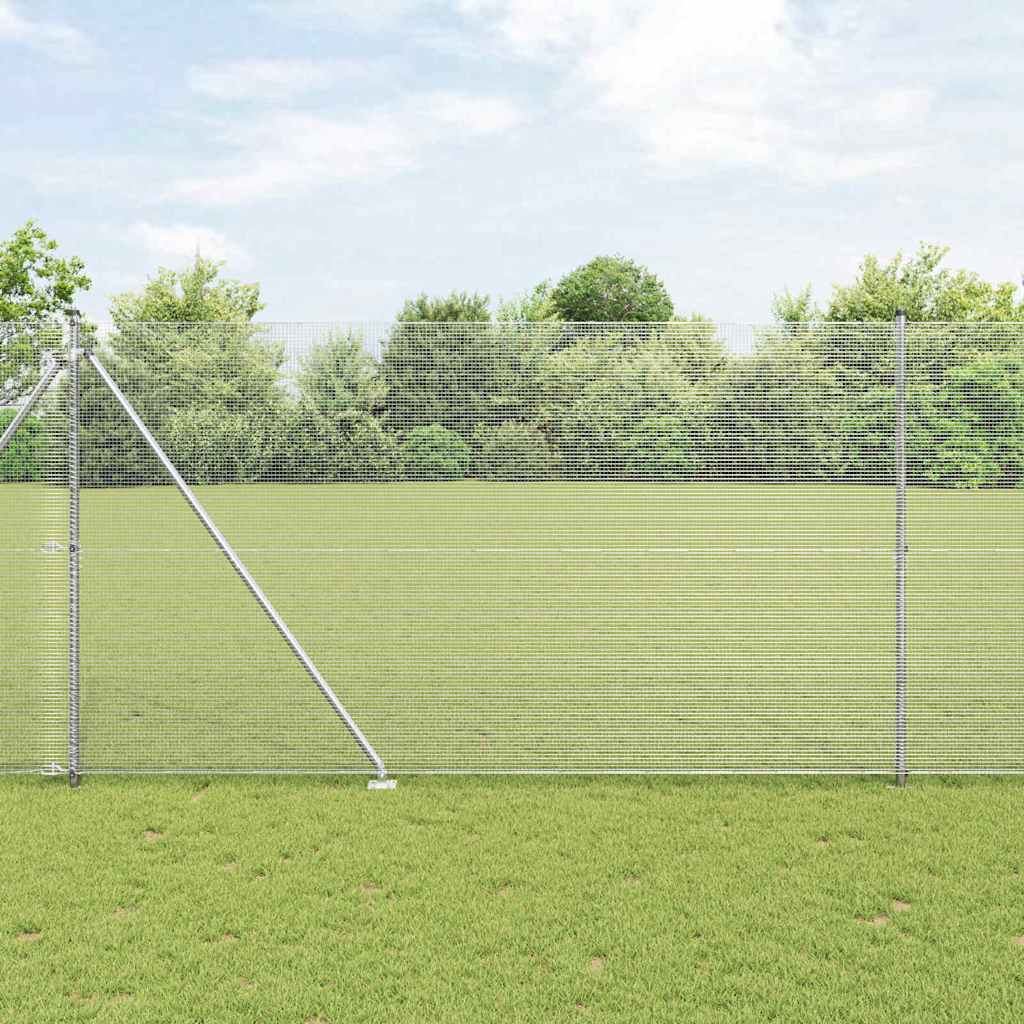 Zvárané drôtené pletivo s kolíkmi 1.5x25 m Pozinkovaná oceľ 3351973