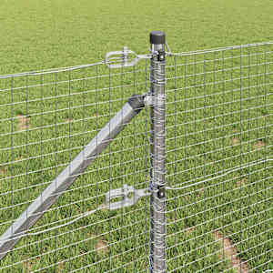 Venkovní svařovaný drátěný plot se hroty 50 x 0,6 m Stříbrná - obrázek 5