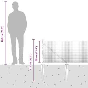 Venkovní svařovaný drátěný plot se hroty 50 x 0,6 m Stříbrná - obrázek 17