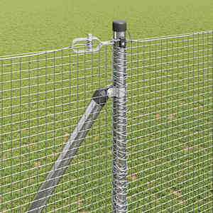 Venkovní svařovaný drátěný plot se hroty 50 x 1,6 m Stříbrná - obrázek 4