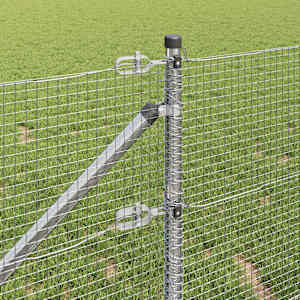 Venkovní svařovaný drátěný plot se hroty 100 x 0,5 m Stříbrná - obrázek 5