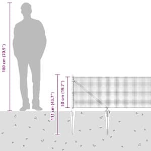 Venkovní svařovaný drátěný plot se hroty 100 x 0,5 m Stříbrná - obrázek 17