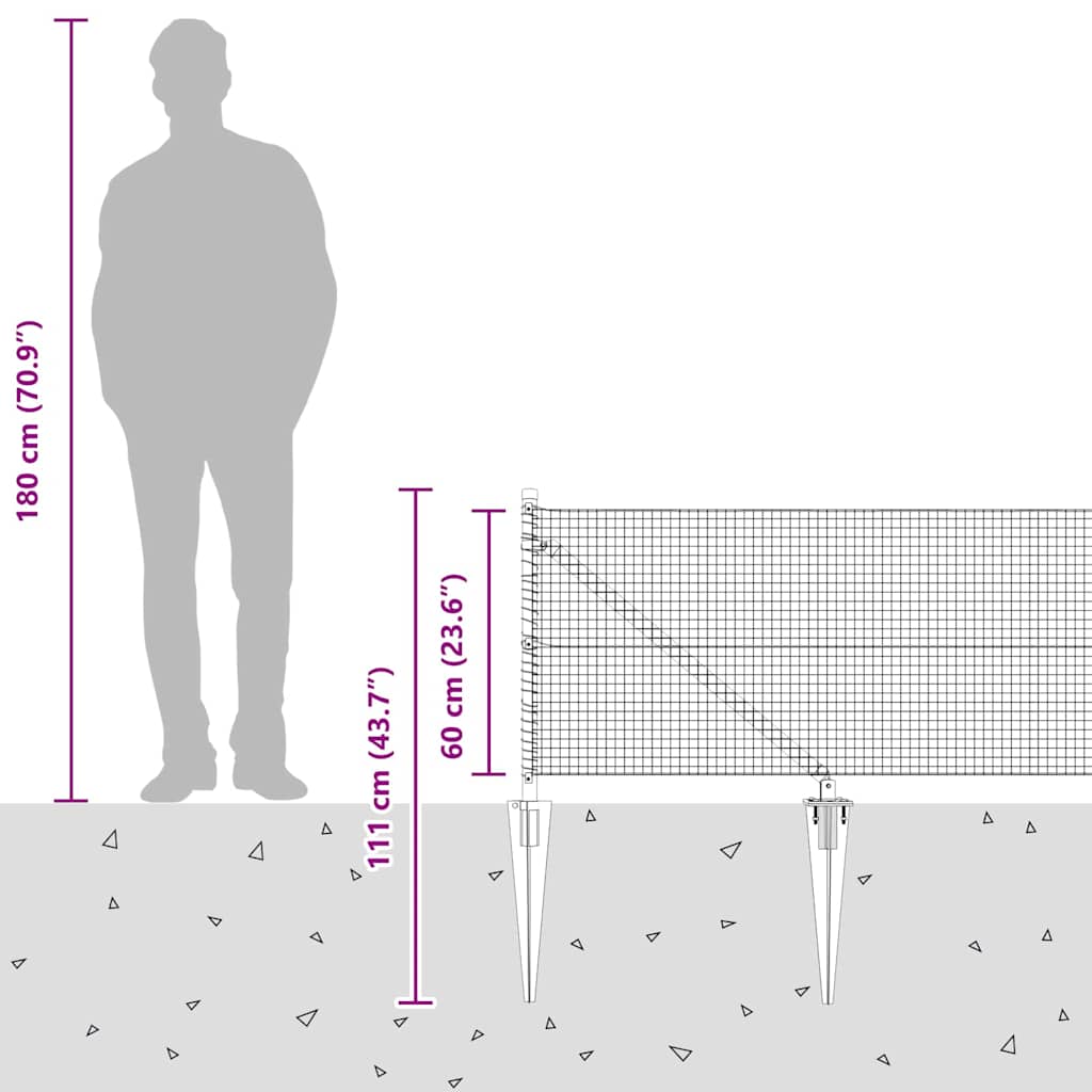 Svařované drátěné ploty s hroty Ocel Stříbrná Síťovina - obrázek 17