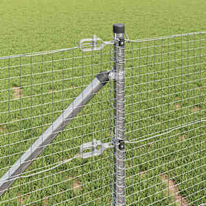 Venkovní svařovaný drátěný plot se hroty 100 x 0,8 m Stříbrná - obrázek 5