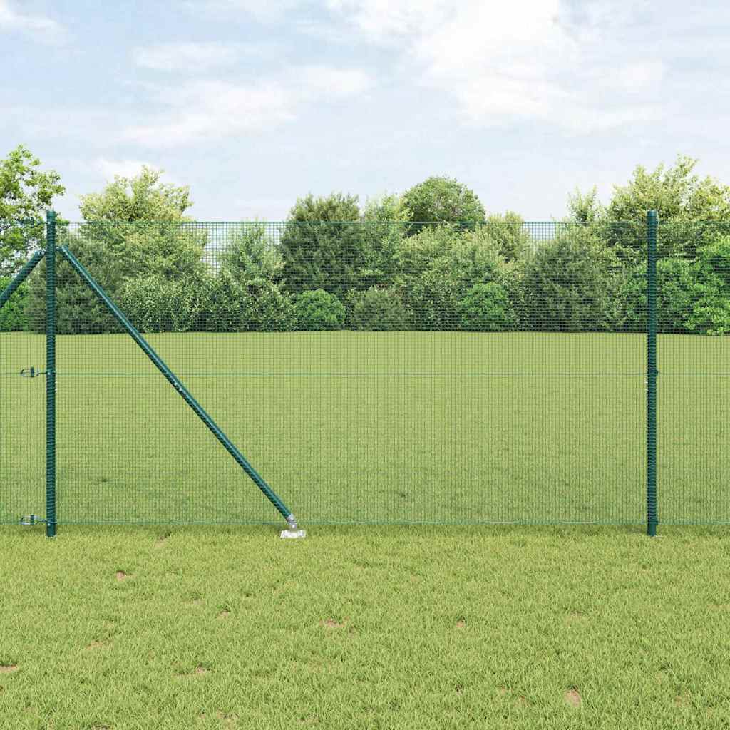 Zelená zváraná drôtová plot s 7 kolíkmi 1.2x10 m oceľ 3352049