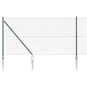 vidaXL Keermestatud traataed teravate otsadega 10 x 1,2 m Roheline