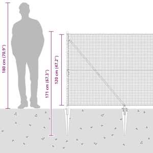 Venkovní svařovaný drátěný plot se hroty 10 x 1,2 m Zelená - obrázek 16