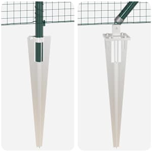 Svařované drátěné ploty s hroty Ocel a PVC Zelená Síťovina - obrázek 9