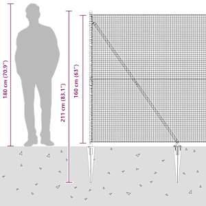 Svařované drátěné ploty s hroty Ocel a PVC Zelená Síťovina - obrázek 16