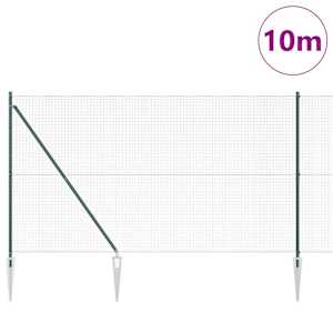 Venkovní svařovaný drátěný plot se hroty 10 x 1,6 m Zelená - obrázek 3