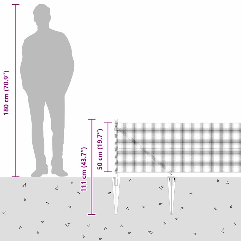 Svařované drátěné ploty s hroty Ocel a PVC Zelená Síťovina - obrázek 16