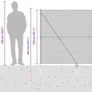 Svařované drátěné ploty s hroty 50 x 1,5 m Ocel potažená PVC - obrázek 16