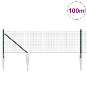 Venkovní svařovaný drátěný plot se hroty 100 x 0,5 m Zelená - obrázek 3