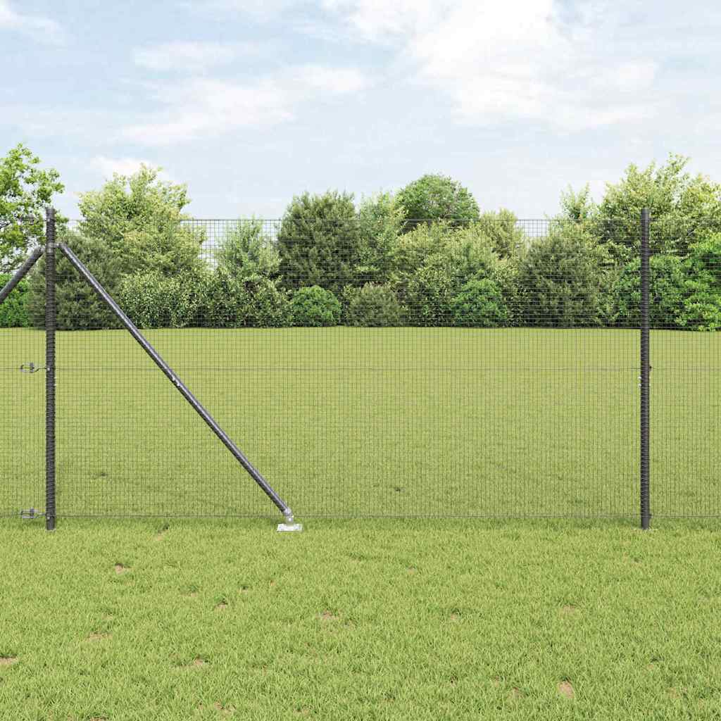 keermestatud traiaed 7 piikpostiga Hall 1.4x10 m Teras