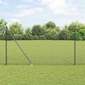Venkovní svařovaný drátěný plot se hroty 10 x 1,5 m Šedá - obrázek 1