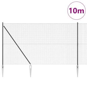 Venkovní svařovaný drátěný plot se hroty 10 x 1,6 m Šedá - obrázek 3