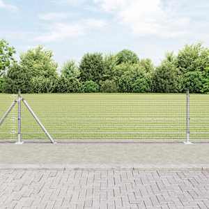 Steber ograje. srebrna 10 x 0,4 m (12 x 12 mm mreža) Jeklo