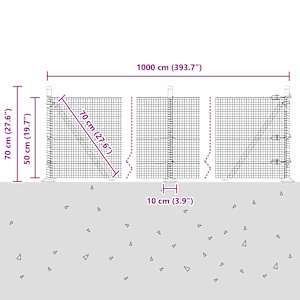 Zahradní svářený drátěný plot s betonovým podstavcem 10 x 0,5 m - obrázek 15