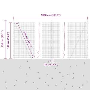 Zahradní svářený drátěný plot s betonovým podstavcem 10 x 1,4 m - obrázek 15