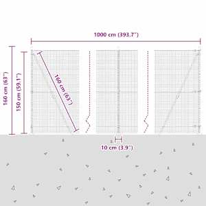 Zahradní svářený drátěný plot s betonovým podstavcem 10 x 1,5 m - obrázek 15