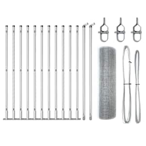 vidaXL Keevitatud Traat Aed Betoonalusega 25 x 0,4 m Tsingitud teras