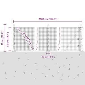 Zahradní svářený drátěný plot s betonovým podstavcem 25 x 0,5 m - obrázek 15